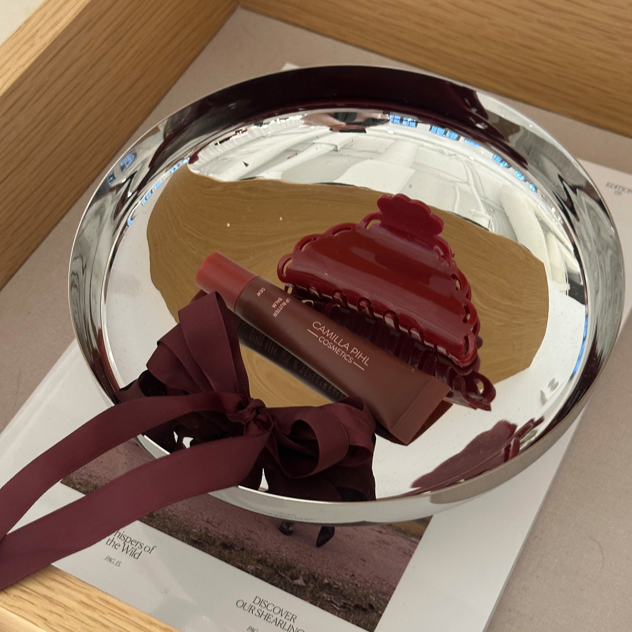 Hair Clip Burgundy Large