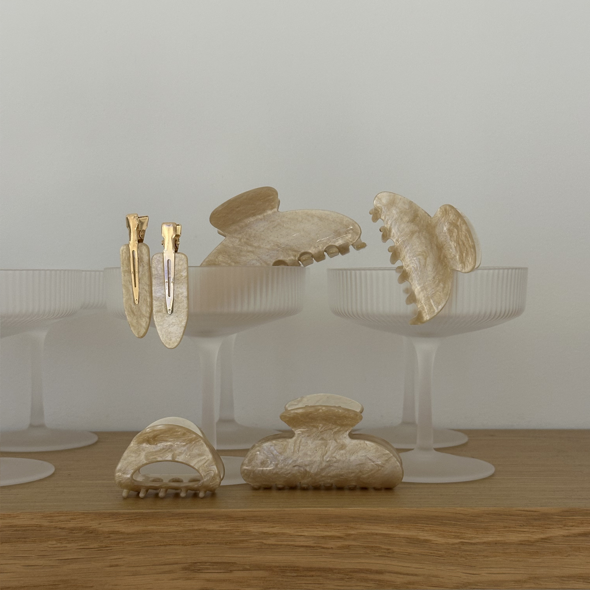 Hair Clip Champagne Medium